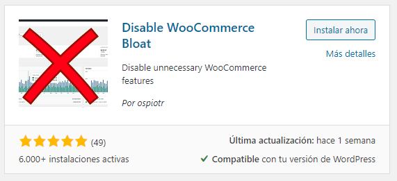 Deshabilitar Análisis y Marketing de wooCommerce